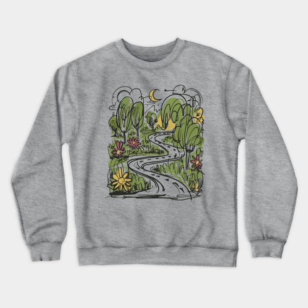 Hand Sketched Crewneck Sweatshirt by Rahelrana